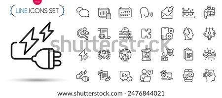 Pack of Build, Ranking and Electricity line icons. Include Chemistry lab, Account, Work home pictogram icons. Human sing, Oil barrel, Messages signs. Legal documents, Online question, Stress. Vector