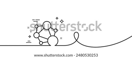 Integrity line icon. Continuous one line with curl. Social network sign. Core value symbol. Integrity single outline ribbon. Loop curve pattern. Vector