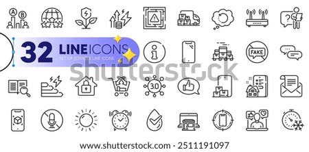 Outline set of Search text, Feedback and Smartphone line icons for web with Search employee, Energy inflation, Dermatologically tested thin icon. Social media, Lock. Vector