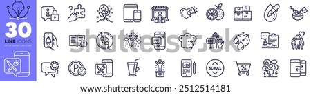 Lock, Friendship and Employees messenger line icons pack. Phone code, Market buyer, Call center web icon. Difficult stress, Bell alert, Timer pictogram. Loyalty points. Design with pen tool. Vector