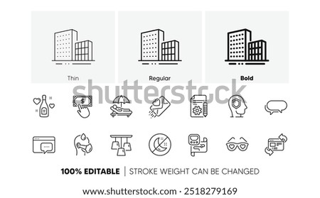 Seo message, Payment click and Love glasses line icons. Pack of Ceiling lamp, Love champagne, Documentation icon. Buildings, Insomnia, Metro map pictogram. Messenger, Refresh website. Vector