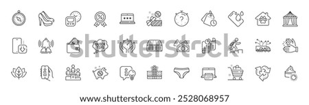 Hospital building, Circus tent and Phone download line icons. Pack of Travel compass, Fraud, Sun cream icon. Info app, Grocery basket, Mattress pictogram. Laptop password. Line icons. Vector