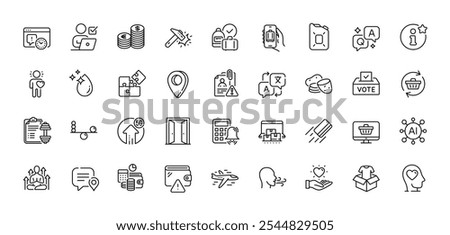 Clothing, Chat bubble and 5g upload line icons pack. AI, Question and Answer, Map pin icons. Online storage, Project deadline, Puzzle web icon. Web shop, Yoga, Info pictogram. Vector