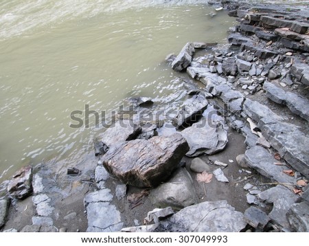 Polluted river