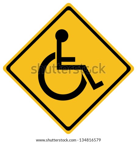 Disabled Person Sign Stock Vector Illustration 134816579 : Shutterstock