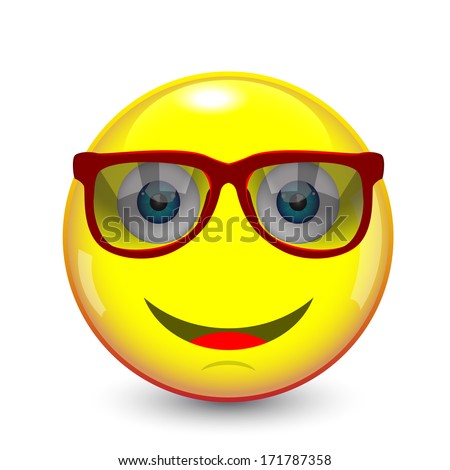 Nerd Emoticon Stock Vector Illustration 171787358 : Shutterstock