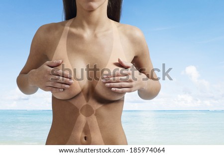 Naked Woman with Tan Lines