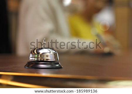 bell of front desk of hotel