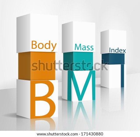 3d illustration concept: Body Mass Index (BMI)