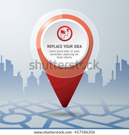 Check in location on the map diagram infographics. Location concept design. icon vector. background