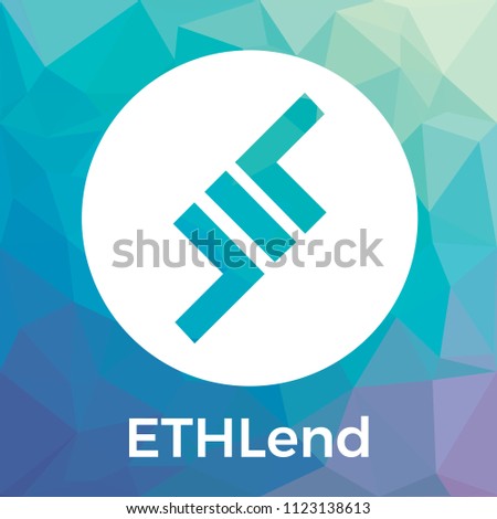 ETHLend (LEND) vector logo. Decentralized and secure financial marketplace for peer to peer lending agreements using Blockchain and Smart Contracts and ETHLend crypto currency