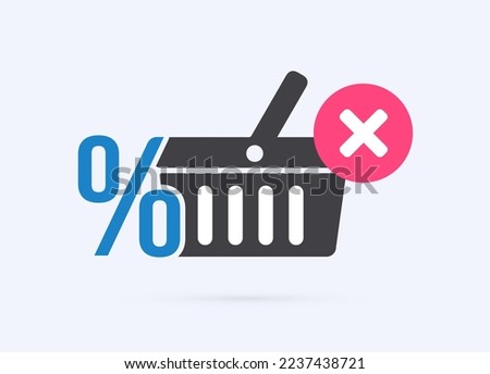 Shopping cart abandonment rate software concept icon. Ecommerce metrics - sales conversion rate with shopping abandoned cart, business icon concept