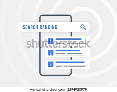 Mobile-Friendliness SEO Ranking concept. Improve search engine ranking with content, targeted keywords, authoritative backlinks, optimized user behavior. SEO techniques for top search engine results
