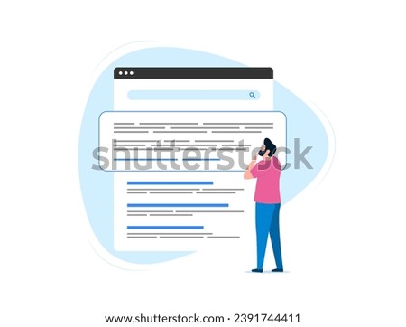 SEO for Zero-Click Searches - optimize website for search engine results page. Zero click search vector illustration isolated on white background with icons. SGE - Search Generative Experience concept