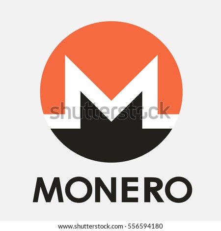 Monero XMR open-source crypto currency coin on blockchain technology. Monero vector icon, sign for print and web. 