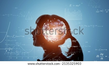 Similar – Image, Stock Photo Double exposure of woman and fall