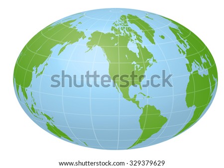 Pseudo Earth that contains the whole world map, image illustration