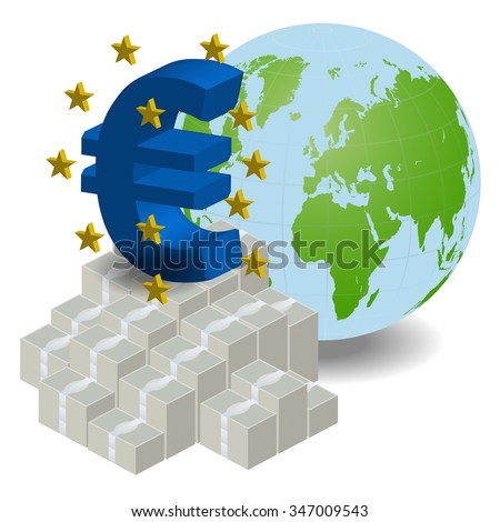 European Central Bank(ECB), vector illustration