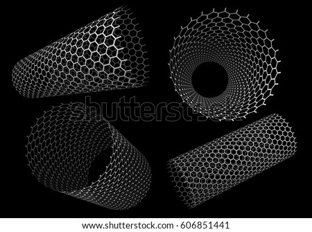 hexagonal mesh pipe like carbon nanotube