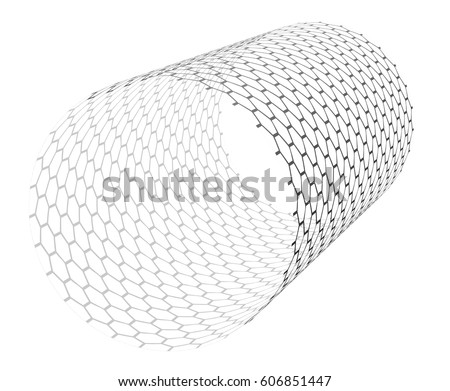 hexagonal mesh pipe like carbon nanotube