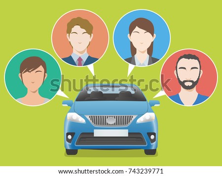 Car sharing concept.