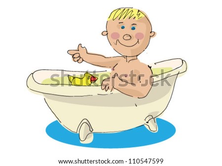Washing Boy - Cartoon Stock Vector Illustration 110547599 : Shutterstock
