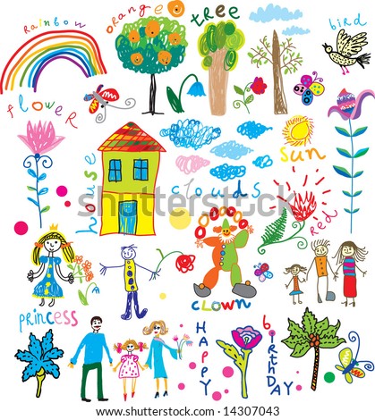 Similar – Image, Stock Photo Child draws a princess II with pens