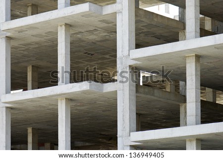 unfinished building made with precast concrete slabs
