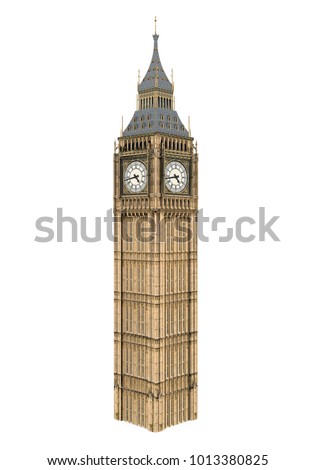 Big Ben Isolated. 3D rendering ストックフォト © 