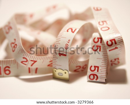 Soft tape measure in a pile