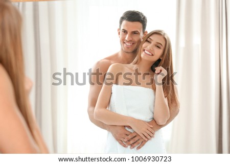 Similar – Image, Stock Photo Married couple Bath towel