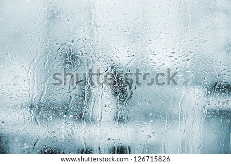 Similar – Image, Stock Photo drops on the window and blue sky background