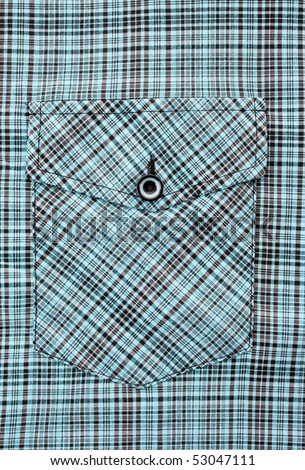 Pocket of men\'s  color shirt