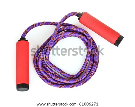 skipping rope isolated on white