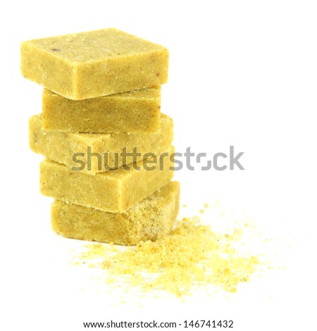 Bouillon cubes, isolated on white