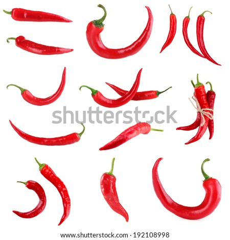 Red hot chili pepper collage