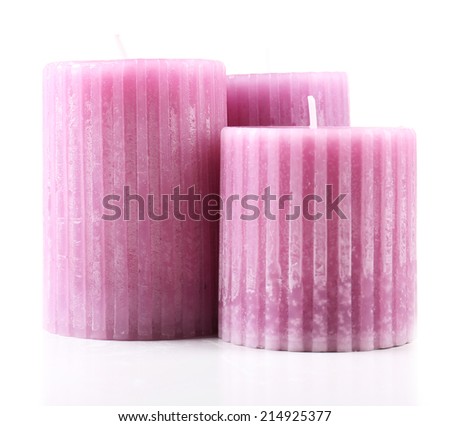 Candles isolated on white