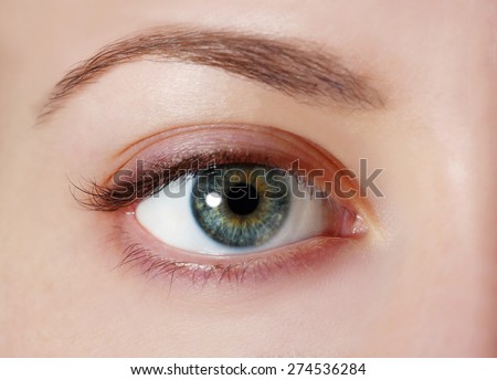 Female eye close up