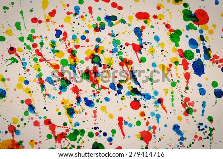 Colorful splashes of paint as background