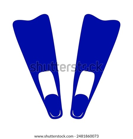 Swimming flippers or diving fins symbol