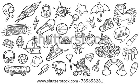 Only The Outline For Coloring Book Vector