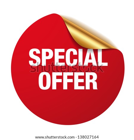 Red Special Offer Sticker Stock Vector Illustration 138027164 ...