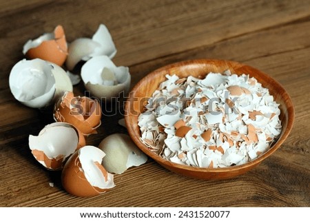 Similar – Image, Stock Photo Egg shells on a cream-coloured background. Kitchen concept.