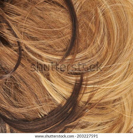 Open wave hair fragment as a texture background composition