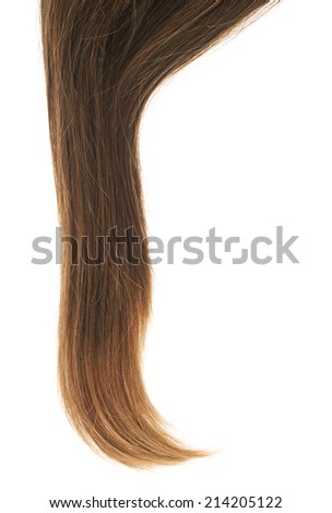 Open wave hair fragment placed over the white background as a copyspace backdrop composition