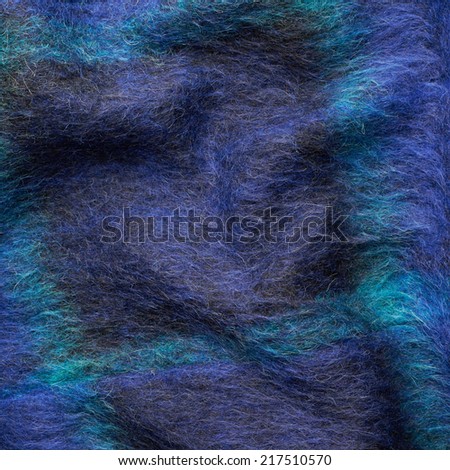 Creased striped blue jacket cloth material fragment as a background texture composition