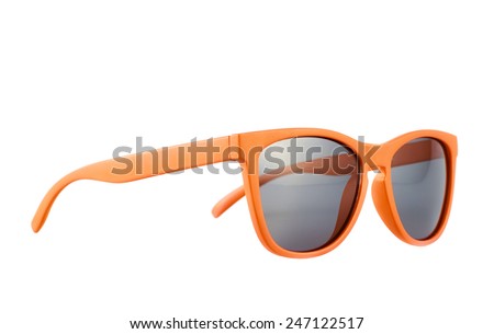 Orange sun glasses isolated over the white background Stock foto © 