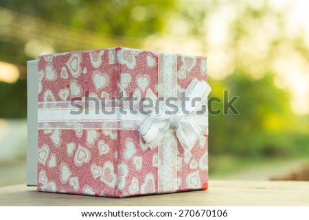 vintage image of gift box for special day