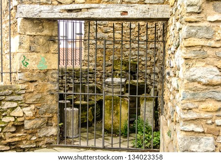 A place to store the food in the past in the historic wall of Vitoria (Alava, Spain)