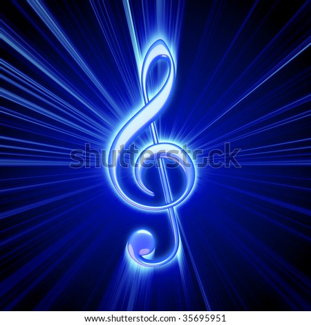 Shiny Blue Treble Clef Symbol Stock Photo 35695951 : Shutterstock